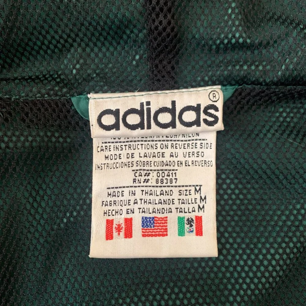 Vintage Y2K Adidas Windbreaker Technical Jacket Coat Green Streetwear Activewear - Picture 3 of 14